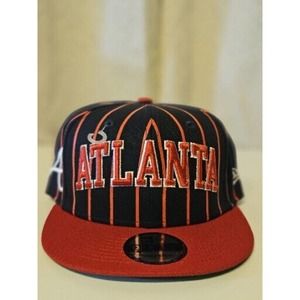 Atlanta Braves MLB New Era "City Arch" 9FIFTY Snapback Hat - Blue/Red